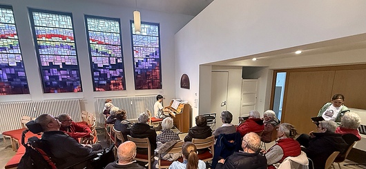 Yuki Kawaguchi beim Abschiedskonzert in der Tagespflege Münster-Amelsbüren