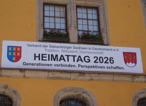 Das Begrüßungsbanner mit dem Motto